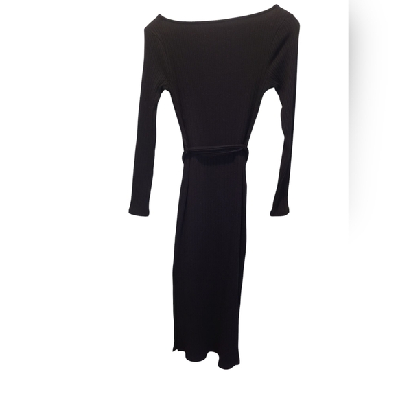 Topshop Nwt Black Ribbed Dress Size 4 - Picture 2 of 4